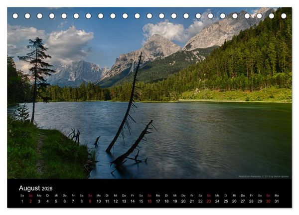 Produktbild: Licht &uuml;ber Bergen und Seen (Tischkalender 2026 DIN A5 quer), CALVENDO Monatskalender