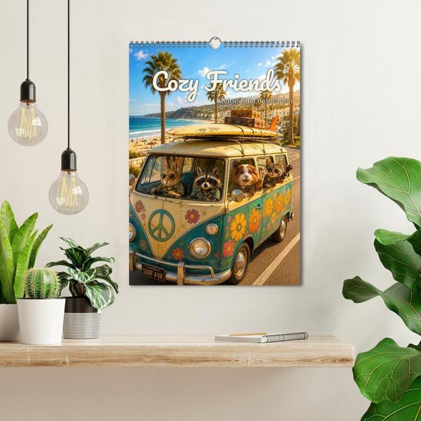 Produktbild: Cozy Friends - Kleine Kuschelhelden (Wandkalender 2027 DIN A3 hoch), CALVENDO Monatskalender