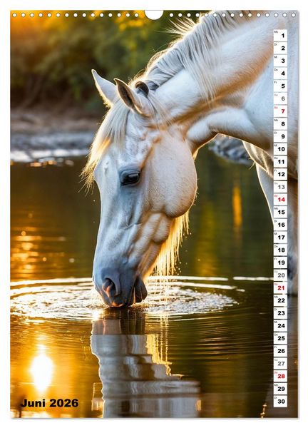 Produktbild: Pferdekalender - Wundersch&ouml;ne Pferde in Natur und Portraits (Wandkalender 2026 DIN A3 hoch), CALVENDO Monatskalender