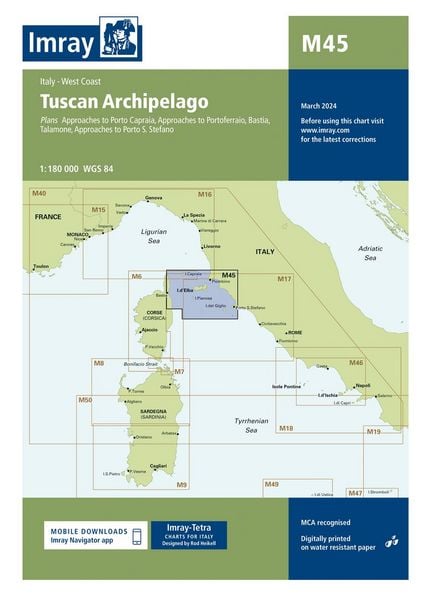 Produktbild: M45 Tuscan Archipelago, Imray Chart