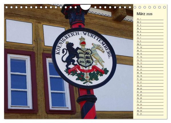 Produktbild: Unterwegs in Waiblingen (Wandkalender 2026 DIN A4 quer), CALVENDO Monatskalender