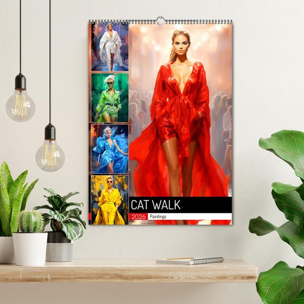 Produktbild: Cat Walk. Paintings (Wandkalender 2026 DIN A2 hoch), CALVENDO Monatskalender
