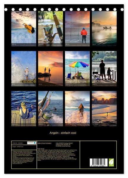 Produktbild: Angeln - einfach cool (Tischkalender 2026 DIN A5 hoch), CALVENDO Monatskalender