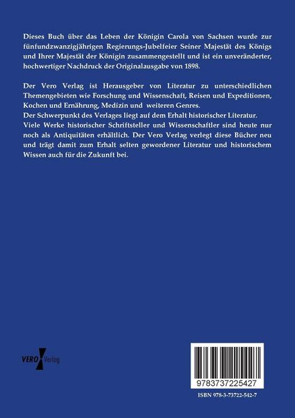 Produktbild: Aus dem Leben der K&ouml;nigin Carola von Sachsen