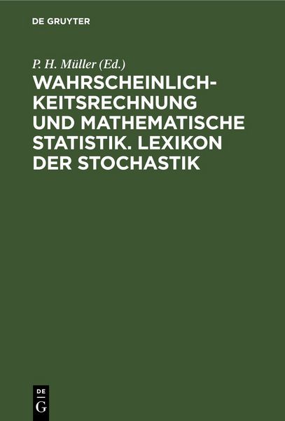 Produktbild: Wahrscheinlichkeitsrechnung und Mathematische Statistik. Lexikon der Stochastik