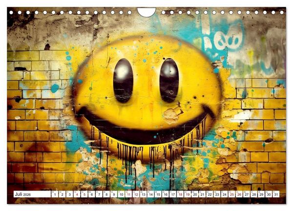 Produktbild: Street Art Graffiti (Wandkalender 2026 DIN A4 quer), CALVENDO Monatskalender