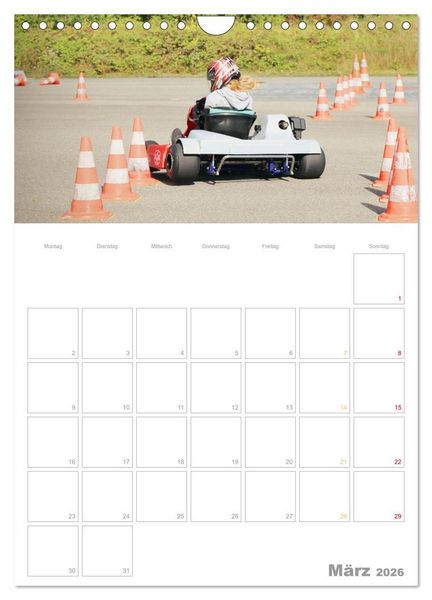 Produktbild: Slalomkart - Gas, Gas, Vollgas! 2026 (Wandkalender 2026 DIN A4 hoch), CALVENDO Monatskalender