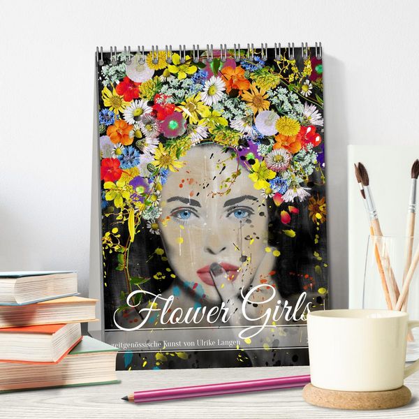 Produktbild: FLOWER GIRLS (Tischkalender 2026 DIN A5 hoch), CALVENDO Monatskalender