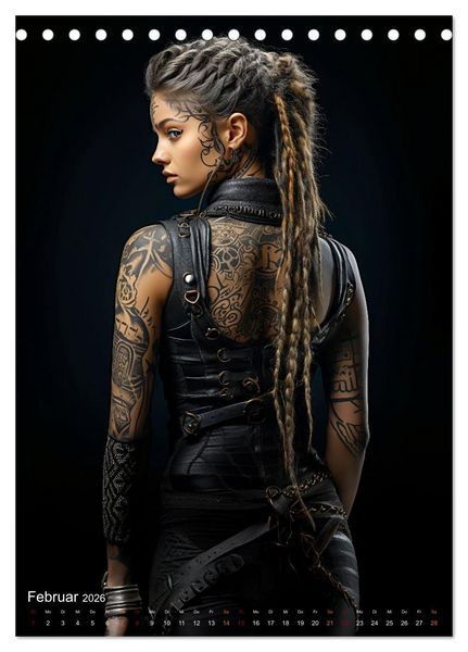 Produktbild: Tattoo Kunst auf der Haut (Tischkalender 2026 DIN A5 hoch), CALVENDO Monatskalender