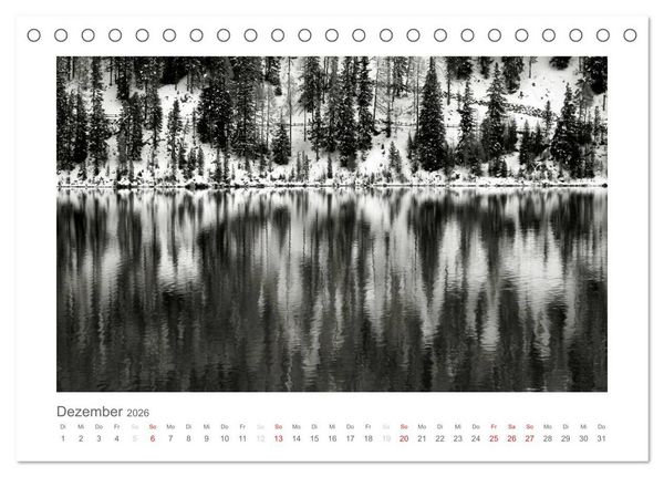 Produktbild: einfach schwarz-wei&szlig; (Tischkalender 2026 DIN A5 quer), CALVENDO Monatskalender