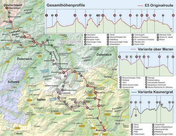 Produktbild: E5 Oberstdorf - Meran/Bozen