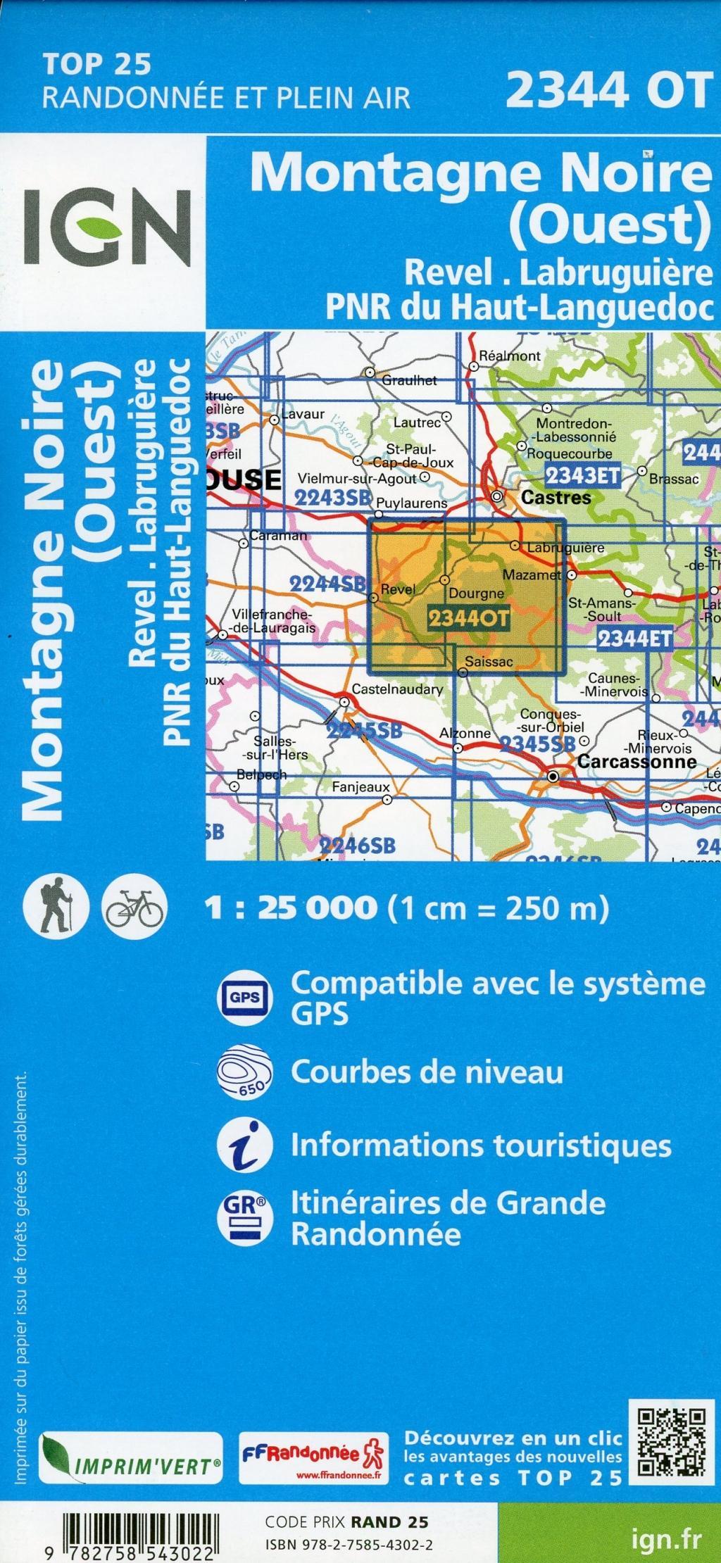 Produktbild: Montagne Noire (Ouest).Revel Labrugui&egrave;re.PNR Haut Languedoc