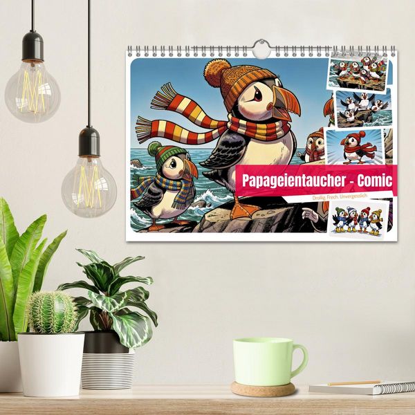 Produktbild: Papageientaucher - Comic (Wandkalender 2027 DIN A4 quer), CALVENDO Monatskalender