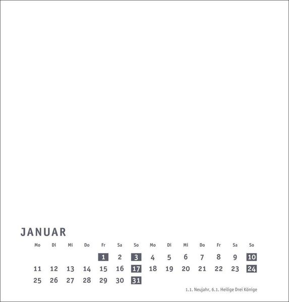 Produktbild: Premium-Bastelkalender wei&szlig; mittel 2027