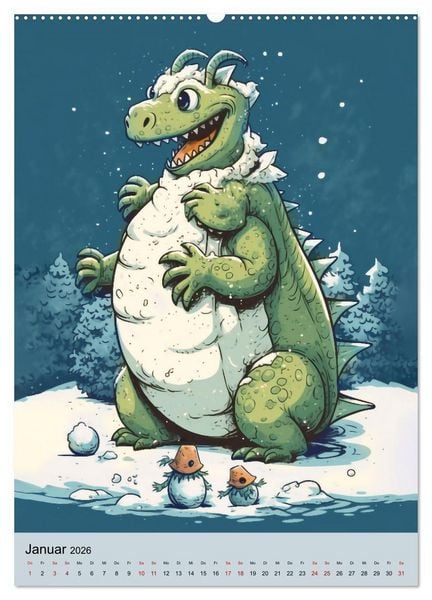 Produktbild: Drachen Kinder (Wandkalender 2026 DIN A2 hoch), CALVENDO Monatskalender