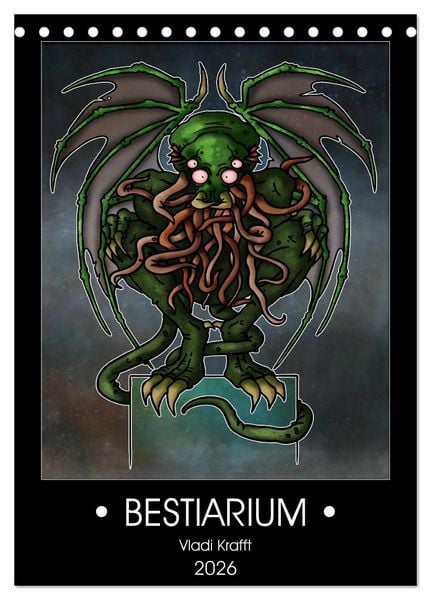 Produktbild: Bestiarium Vladi Krafft (Tischkalender 2026 DIN A5 hoch), CALVENDO Monatskalender