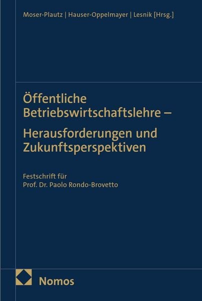 Produktbild: &Ouml;ffentliche Betriebswirtschaftslehre - Herausforderungen und Zukunftsperspektiven
