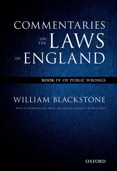 Produktbild: The Oxford Edition of Blackstone's: Commentaries on the Laws of England