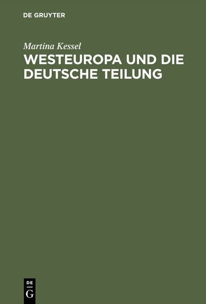Produktbild: Westeuropa und die deutsche Teilung