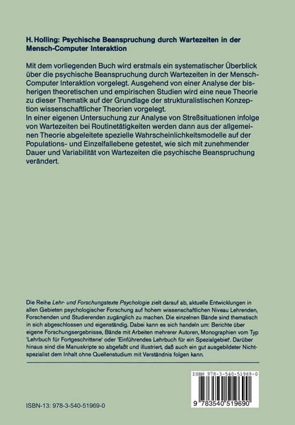 Produktbild: Psychische Beanspruchung durch Wartezeiten in der Mensch-Computer Interaktion