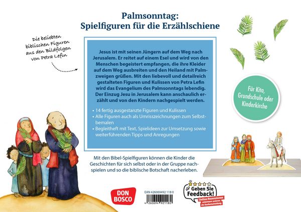 Produktbild: Palmsonntag: Jesus zieht in Jerusalem ein. Erz&auml;hlschienen-Figurenset