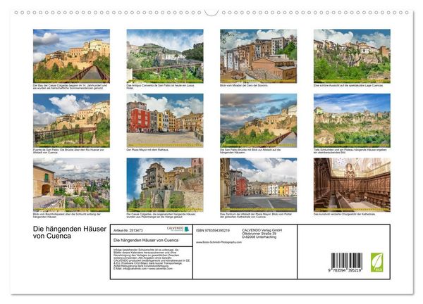 Produktbild: Die h&auml;ngenden H&auml;user von Cuenca (hochwertiger Premium Wandkalender 2027 DIN A2 quer), Kunstdruck in Hochglanz
