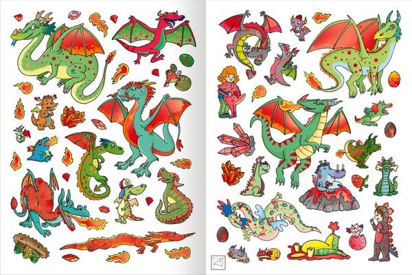 Produktbild: Erstes Stickern Metallic &ndash; Drachen