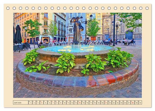 Produktbild: Zauberhaftes Saragossa (Tischkalender 2026 DIN A5 quer), CALVENDO Monatskalender
