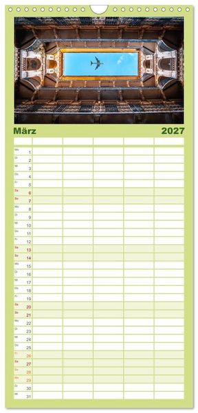 Produktbild: Familienplaner 2027 - So sch&ouml;n ist Ungarn. Sehenswertes am Balaton und in Budapest mit 5 Spalten (Wandkalender, 21 x 45 cm) CALVENDO