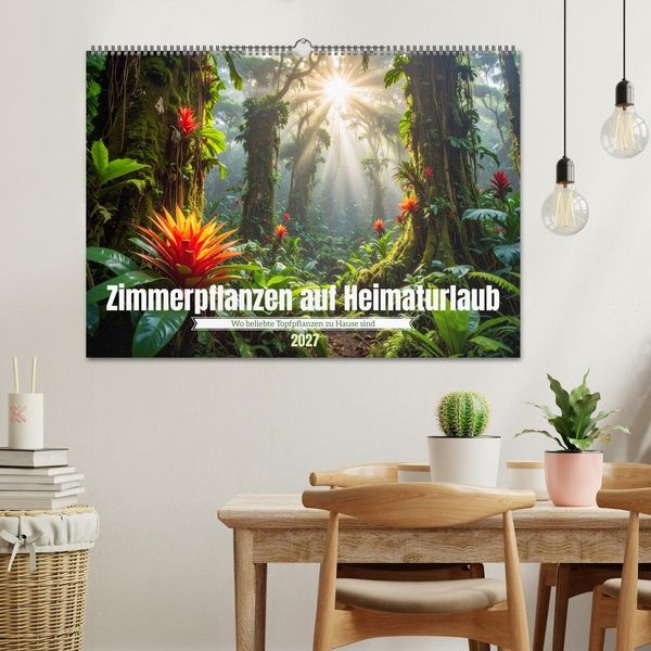 Produktbild: Zimmerpflanzen auf Heimaturlaub (Wandkalender 2027 DIN A2 quer), CALVENDO Monatskalender
