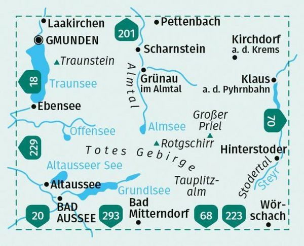 Produktbild: KOMPASS Wanderkarte 19 Totes Gebirge, Almtal, Stodertal 1:50.000