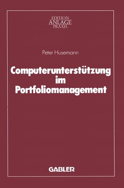 Produktbild: Computerunterst&uuml;tzung im Portfoliomanagement