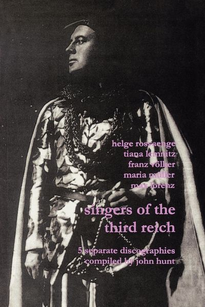 Produktbild: Singers of the Third Reich. 5 Discographies