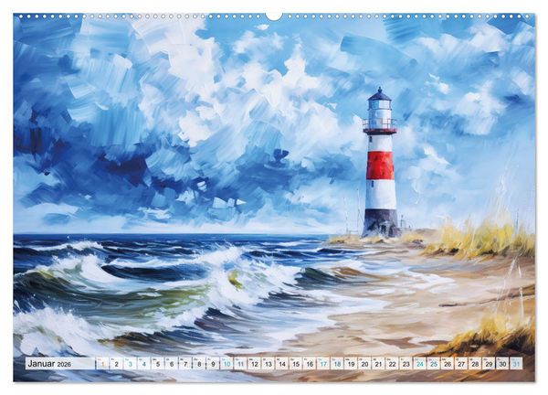 Produktbild: Ostsee-Gefl&uuml;ster - Entspannung am Meer (Wandkalender 2026 DIN A2 quer), CALVENDO Monatskalender