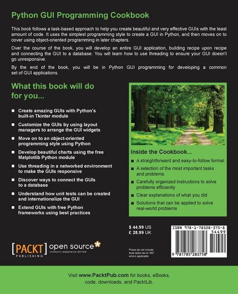 Produktbild: Python GUI Programming Cookbook