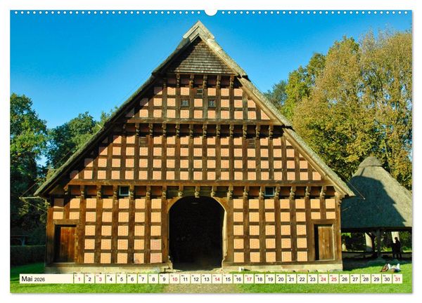 Produktbild: Baukunst Fachwerk (hochwertiger Premium Wandkalender 2026 DIN A2 quer), Kunstdruck in Hochglanz