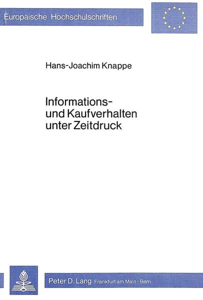 Produktbild: Informations- und Kaufverhalten unter Zeitdruck
