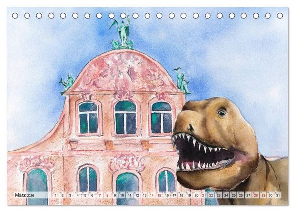 Produktbild: Frankfurt in Aquarell (Tischkalender 2026 DIN A5 quer), CALVENDO Monatskalender