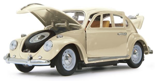 Produktbild: VW K&auml;fer RC Diecast 1:18 creme weiss 40MHz
