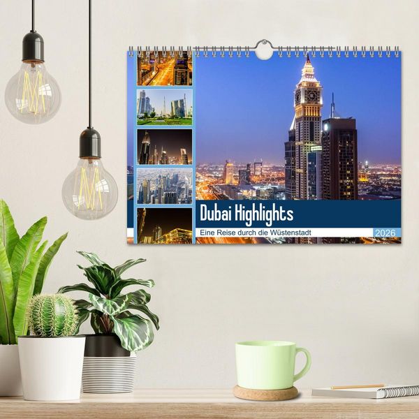 Produktbild: Dubai Highlights (Wandkalender 2026 DIN A4 quer), CALVENDO Monatskalender