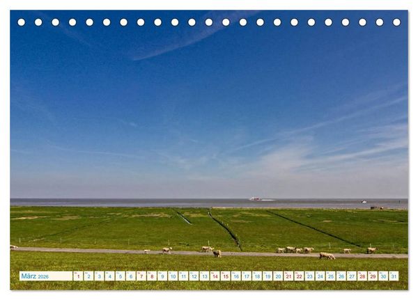Produktbild: Cuxhaven, Landschaften zwischen K&uuml;ste und Heide (Tischkalender 2026 DIN A5 quer), CALVENDO Monatskalender