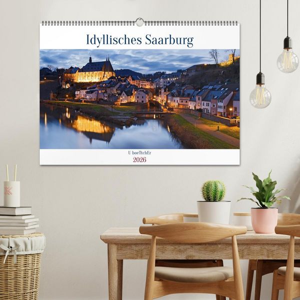 Produktbild: Idyllisches Saarburg (Wandkalender 2026 DIN A2 quer), CALVENDO Monatskalender