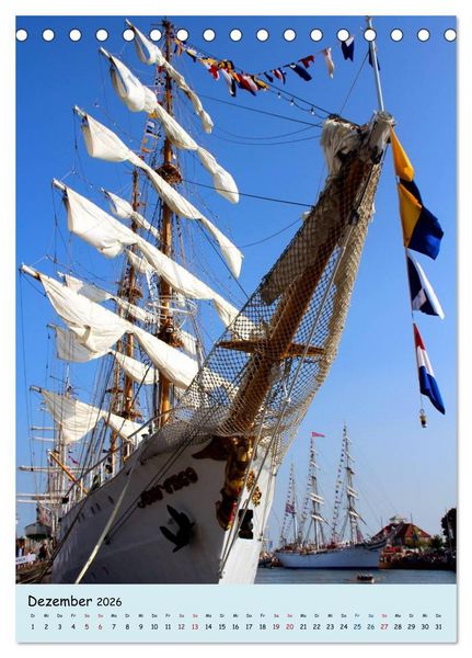 Produktbild: Sail - Impressionen aus Bremerhaven (Tischkalender 2026 DIN A5 hoch), CALVENDO Monatskalender