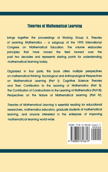 Produktbild: Theories of Mathematical Learning