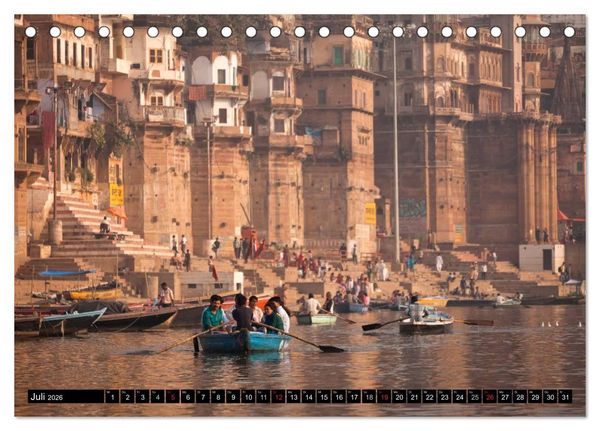 Produktbild: Indien - Varanasi (Tischkalender 2026 DIN A5 quer), CALVENDO Monatskalender