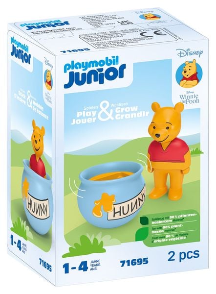 PLAYMOBIL JUNIOR & Disney 71695 - Winnie Puuhs Stehauf-Honigtopf
