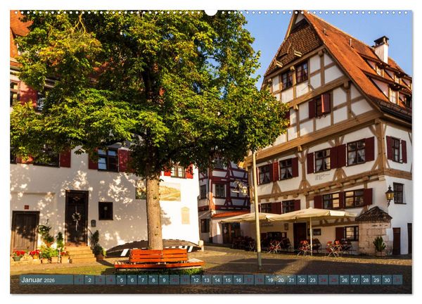 Produktbild: Die Fischerstadt - Ein mittelalterliches Stadtviertel in Ulm (Wandkalender 2026 DIN A2 quer), CALVENDO Monatskalender