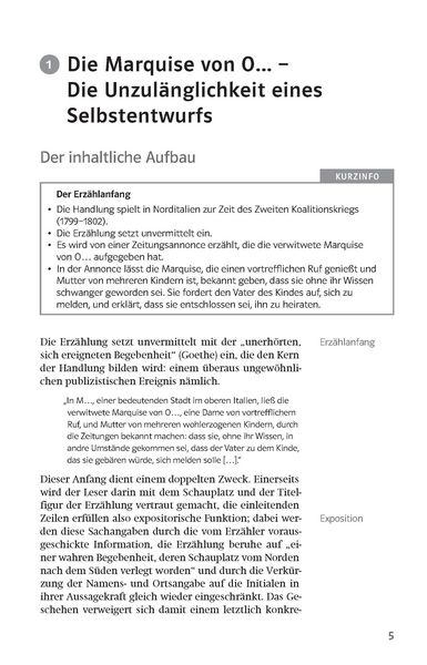 Produktbild: Klett Lekt&uuml;rehilfen Heinrich von Kleist, Die Marquise von O&hellip; Das Erdbeben in Chili