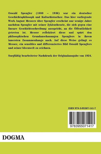 Produktbild: Oswald Spengler als Philosoph