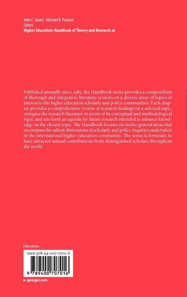 Produktbild: Higher Education: Handbook of Theory and Research